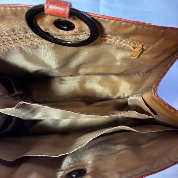 2/$30 Pouchee Brown Faux Leather Wallet Mini Organizer Bag with Key Ring - Picture 4 of 10